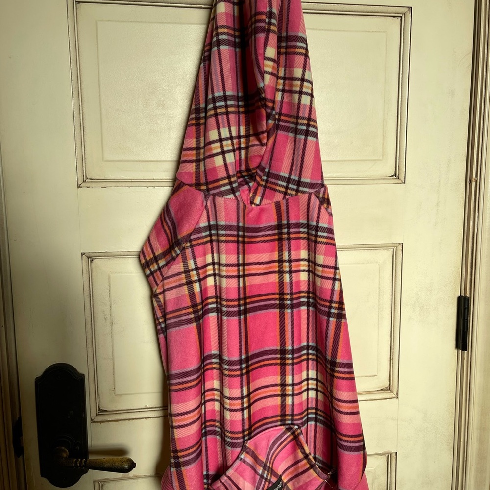 Spark Paws Plaid Pink Dog Hoodie 3 XL